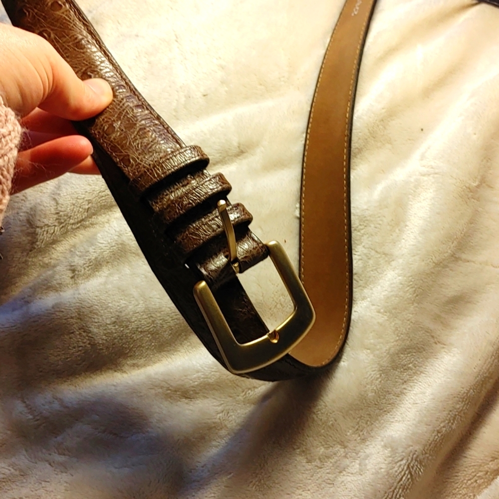 Brown leather belt